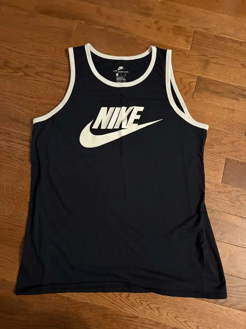 Nike Ace Logo Graphic Tank Top - Black/White, Size L